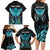 Personalized Elegant Wings and Dartboard Design Family Matching Long Sleeve Bodycon Dress and Hawaiian Shirt with Swirling Floral Patterns - Wonder Print Shop