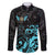 Personalized Elegant Wings and Dartboard Design Family Matching Long Sleeve Bodycon Dress and Hawaiian Shirt with Swirling Floral Patterns - Wonder Print Shop