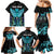 Personalized Elegant Wings and Dartboard Design Family Matching Mermaid Dress and Hawaiian Shirt with Swirling Floral Patterns - Wonder Print Shop