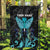 Personalized Elegant Wings and Dartboard Design Garden Flag with Swirling Floral Patterns - Wonder Print Shop