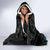 Personalized Elegant Wings and Dartboard Design Hooded Blanket with Swirling Floral Patterns - Wonder Print Shop