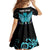Personalized Elegant Wings and Dartboard Design Kid Short Sleeve Dress with Swirling Floral Patterns - Wonder Print Shop