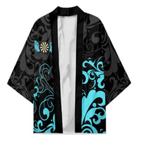 Personalized Elegant Wings and Dartboard Design Kimono with Swirling Floral Patterns - Wonder Print Shop
