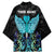 Personalized Elegant Wings and Dartboard Design Kimono with Swirling Floral Patterns - Wonder Print Shop