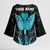 Personalized Elegant Wings and Dartboard Design Kimono Sleeve Blouse with Swirling Floral Patterns - Wonder Print Shop
