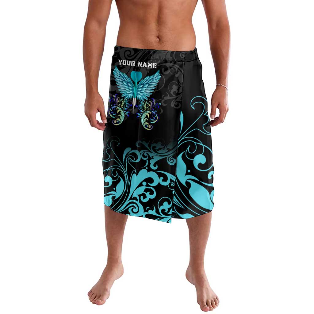 Personalized Elegant Wings and Dartboard Design Lavalava with Swirling Floral Patterns - Wonder Print Shop