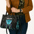 Personalized Elegant Wings and Dartboard Design Leather Bag with Swirling Floral Patterns - Wonder Print Shop