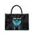 Personalized Elegant Wings and Dartboard Design Leather Bag with Swirling Floral Patterns - Wonder Print Shop