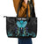 Personalized Elegant Wings and Dartboard Design Leather Tote Bag with Swirling Floral Patterns - Wonder Print Shop