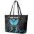 Personalized Elegant Wings and Dartboard Design Leather Tote Bag with Swirling Floral Patterns - Wonder Print Shop