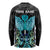 Personalized Elegant Wings and Dartboard Design Long Sleeve Shirt with Swirling Floral Patterns - Wonder Print Shop