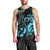 Personalized Elegant Wings and Dartboard Design Men Tank Top with Swirling Floral Patterns - Wonder Print Shop