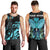 Personalized Elegant Wings and Dartboard Design Men Tank Top with Swirling Floral Patterns - Wonder Print Shop