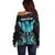 Personalized Elegant Wings and Dartboard Design Off Shoulder Sweater with Swirling Floral Patterns - Wonder Print Shop