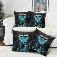 Personalized Elegant Wings and Dartboard Design Pillow Cover with Swirling Floral Patterns - Wonder Print Shop