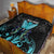 Personalized Elegant Wings and Dartboard Design Quilt with Swirling Floral Patterns - Wonder Print Shop