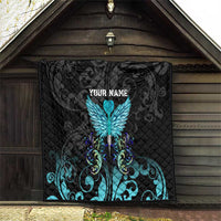 Personalized Elegant Wings and Dartboard Design Quilt with Swirling Floral Patterns - Wonder Print Shop