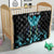 Personalized Elegant Wings and Dartboard Design Quilt with Swirling Floral Patterns - Wonder Print Shop