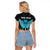 Personalized Elegant Wings and Dartboard Design Raglan Cropped T Shirt with Swirling Floral Patterns - Wonder Print Shop