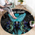 Personalized Elegant Wings and Dartboard Design Round Carpet with Swirling Floral Patterns - Wonder Print Shop
