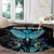 Personalized Elegant Wings and Dartboard Design Round Carpet with Swirling Floral Patterns - Wonder Print Shop