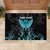 Personalized Elegant Wings and Dartboard Design Rubber Doormat with Swirling Floral Patterns - Wonder Print Shop
