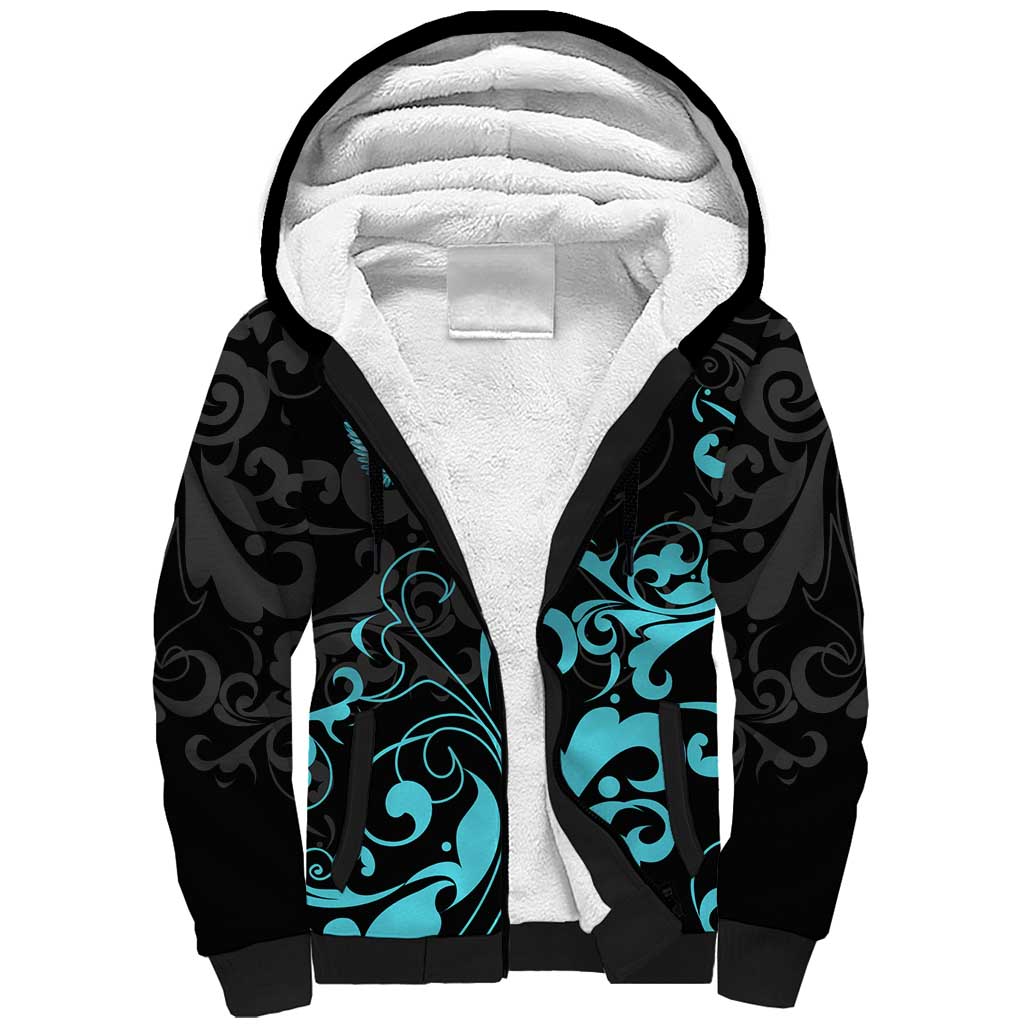 Personalized Elegant Wings and Dartboard Design Sherpa Hoodie with Swirling Floral Patterns - Wonder Print Shop