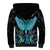 Personalized Elegant Wings and Dartboard Design Sherpa Hoodie with Swirling Floral Patterns - Wonder Print Shop