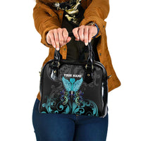 Personalized Elegant Wings and Dartboard Design Shoulder Handbag with Swirling Floral Patterns - Wonder Print Shop