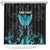 Personalized Elegant Wings and Dartboard Design Shower Curtain with Swirling Floral Patterns - Wonder Print Shop