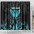 Personalized Elegant Wings and Dartboard Design Shower Curtain with Swirling Floral Patterns - Wonder Print Shop