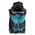 Personalized Elegant Wings and Dartboard Design Sleeveless Hoodie with Swirling Floral Patterns - Wonder Print Shop