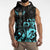 Personalized Elegant Wings and Dartboard Design Sleeveless Hoodie with Swirling Floral Patterns - Wonder Print Shop