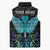 Personalized Elegant Wings and Dartboard Design Sleeveless Puffer Jacket with Swirling Floral Patterns - Wonder Print Shop