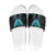 Personalized Elegant Wings and Dartboard Design Slide Sandals with Swirling Floral Patterns - Wonder Print Shop