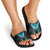 Personalized Elegant Wings and Dartboard Design Slide Sandals with Swirling Floral Patterns - Wonder Print Shop