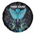 Personalized Elegant Wings and Dartboard Design Spare Tire Cover with Swirling Floral Patterns - Wonder Print Shop