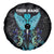 Personalized Elegant Wings and Dartboard Design Spare Tire Cover with Swirling Floral Patterns - Wonder Print Shop