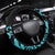 Elegant Wings and Dartboard Design Steering Wheel Cover with Swirling Floral Patterns - Wonder Print Shop