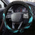 Elegant Wings and Dartboard Design Steering Wheel Cover with Swirling Floral Patterns - Wonder Print Shop