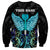 Personalized Elegant Wings and Dartboard Design Sweatshirt with Swirling Floral Patterns - Wonder Print Shop