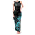 Personalized Elegant Wings and Dartboard Design Tank Maxi Dress with Swirling Floral Patterns - Wonder Print Shop