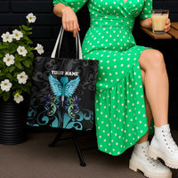 Personalized Elegant Wings and Dartboard Design Tote Bag with Swirling Floral Patterns - Wonder Print Shop