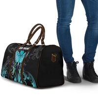 Personalized Elegant Wings and Dartboard Design Travel Bag with Swirling Floral Patterns - Wonder Print Shop