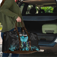 Personalized Elegant Wings and Dartboard Design Travel Bag with Swirling Floral Patterns - Wonder Print Shop