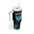 Personalized Elegant Wings and Dartboard Design Tumbler With Handle with Swirling Floral Patterns - Wonder Print Shop