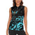 Personalized Elegant Wings and Dartboard Design Women Sleeveless Polo Shirt with Swirling Floral Patterns - Wonder Print Shop