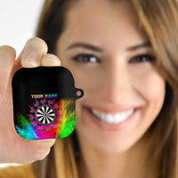 Personalized Colorful Neon Darts AirPods Case with Bold Abstract Background - Wonder Print Shop