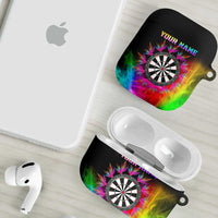 Personalized Colorful Neon Darts AirPods Case with Bold Abstract Background - Wonder Print Shop