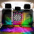 Personalized Colorful Neon Darts Back Car Seat Cover with Bold Abstract Background - Wonder Print Shop